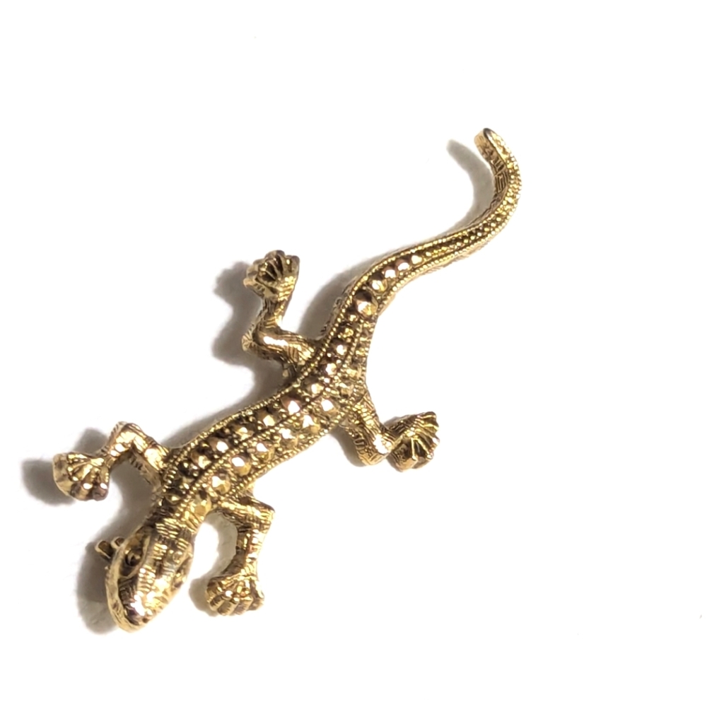 Vintage | Lizard Brooch Pin | Art Nouveau | Unsigned | Retro | Collectors Pin |